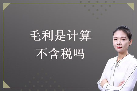 毛利是計算不含稅嗎