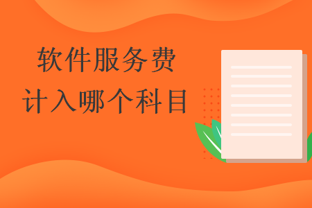 軟件服務費計入哪個科目