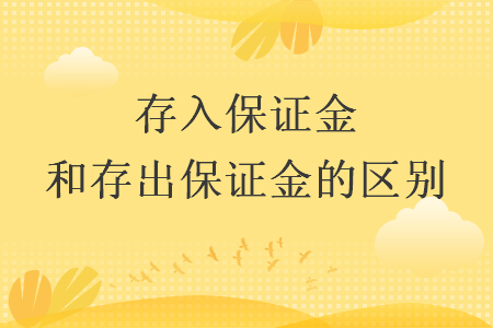 存入保證金和存出保證金的區(qū)別