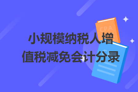 小規(guī)模納稅人增值稅減免會計(jì)分錄
