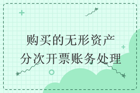 購(gòu)買的無(wú)形資產(chǎn)分次開(kāi)票賬務(wù)處理