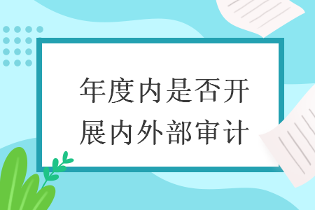 年度內(nèi)是否開展內(nèi)外部審計(jì)