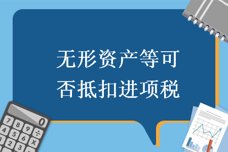 無形資產(chǎn)等可否抵扣進項稅