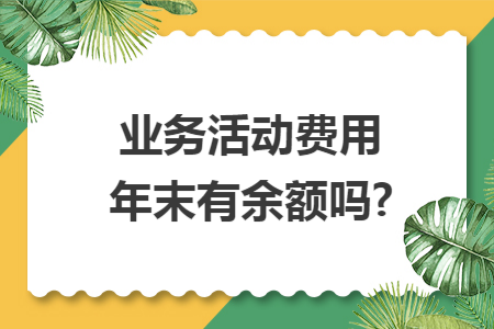 業(yè)務(wù)活動費用年末有余額嗎?