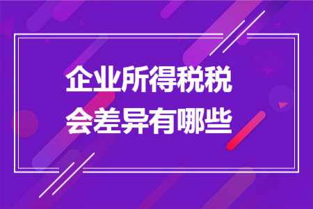 企業(yè)所得稅稅會(huì)差異有哪些
