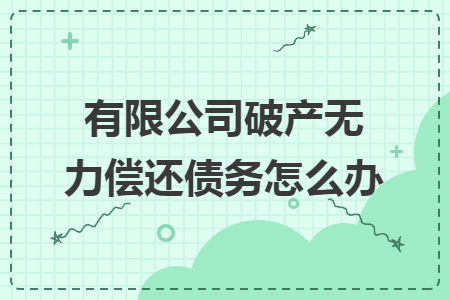 有限公司破產(chǎn)無力償還債務(wù)怎么辦
