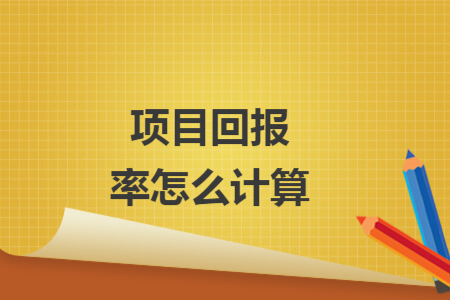 項目回報率怎么計算