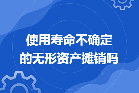 使用壽命不確定的無形資產(chǎn)攤銷嗎