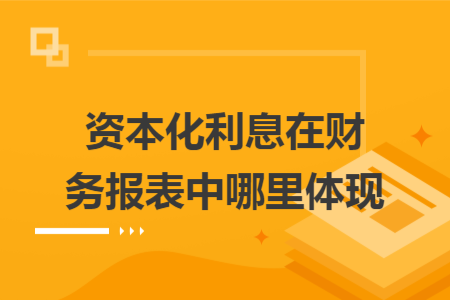 資本化利息在財務(wù)報表中哪里體現(xiàn)