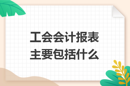 工會(huì)會(huì)計(jì)報(bào)表主要包括什么