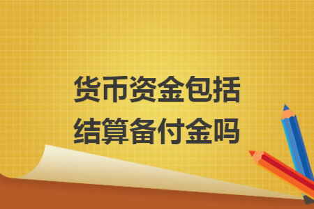 貨幣資金包括結算備付金嗎