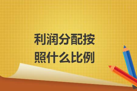 利潤(rùn)分配按照什么比例