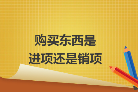 購買東西是進(jìn)項(xiàng)還是銷項(xiàng)