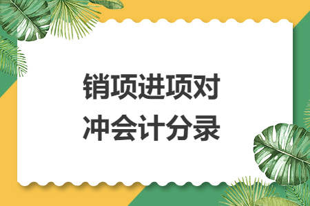 銷項進(jìn)項對沖會計分錄