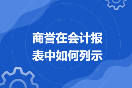 商譽(yù)在會(huì)計(jì)報(bào)表中如何列示
