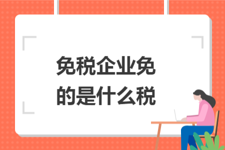 免稅企業(yè)免的是什么稅