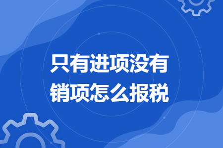 只有進項沒有銷項怎么報稅