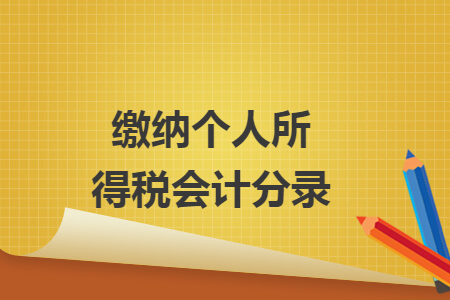 繳納個(gè)人所得稅會(huì)計(jì)分錄
