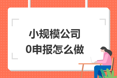 小規(guī)模公司0申報怎么做