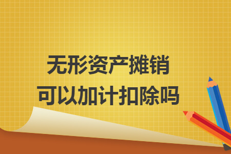 無形資產(chǎn)攤銷可以加計(jì)扣除嗎