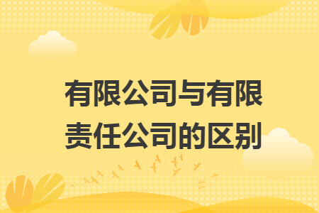 有限公司與有限責(zé)任公司的區(qū)別