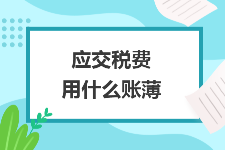 應交稅費用什么賬薄