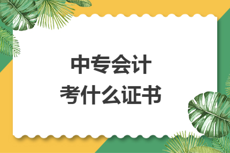 中專會(huì)計(jì)考什么證書
