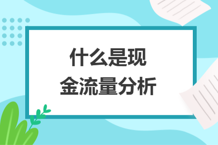 什么是現(xiàn)金流量分析