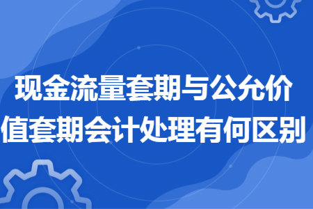 現(xiàn)金流量套期與公允價(jià)值套期會(huì)計(jì)處理有何區(qū)別