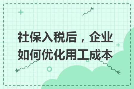 社保入稅后，企業(yè)如何優(yōu)化用工成本
