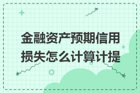 金融資產(chǎn)預(yù)期信用損失怎么計(jì)算計(jì)提